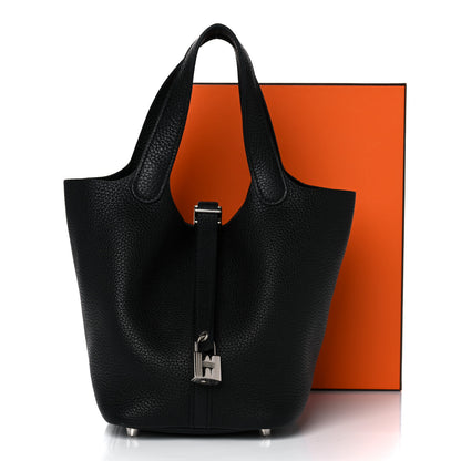 Hermes Taurillon Clemence Picotin Lock 18 PM Black 11 of 11