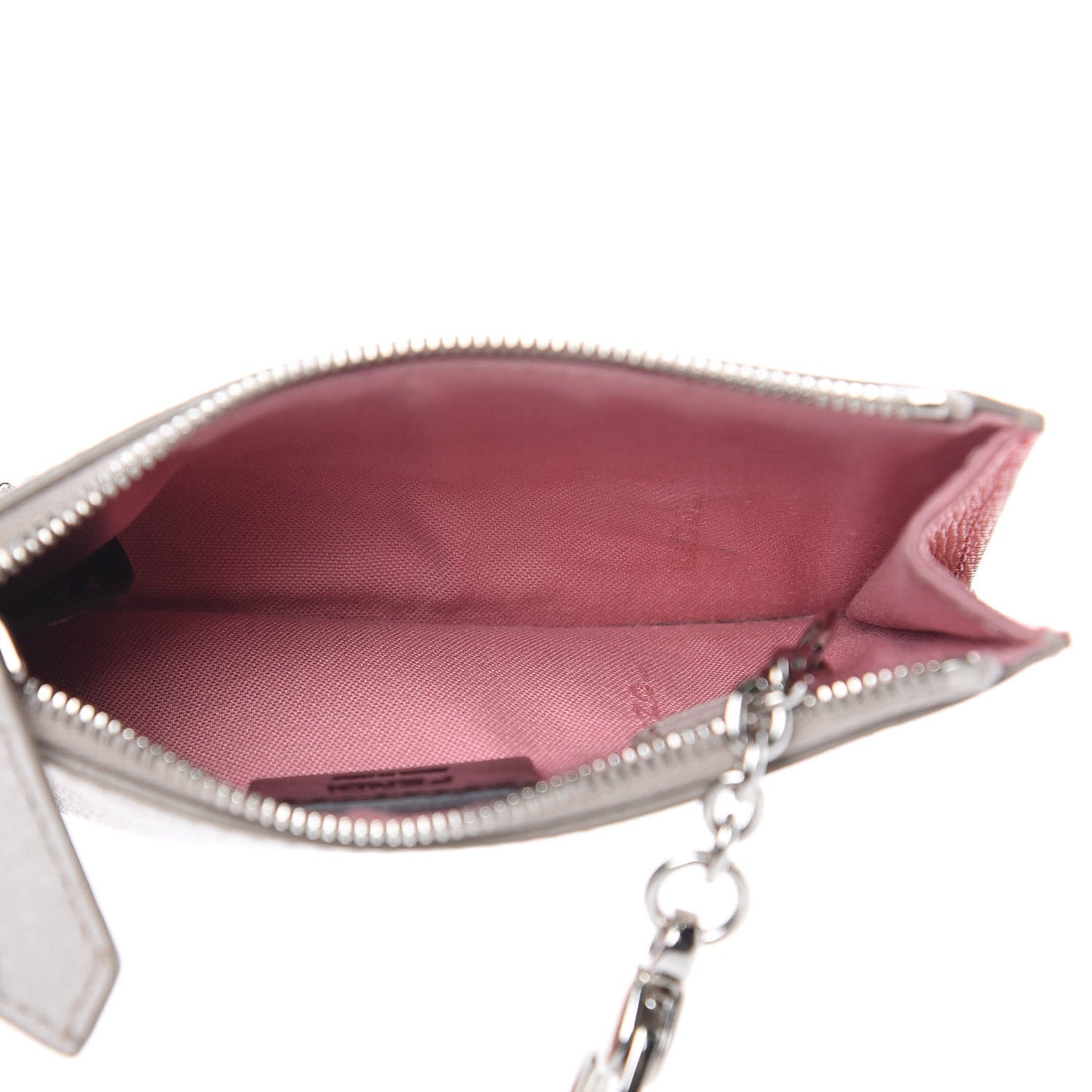 Vitello Elite Crystal Eye Monster Coin Pouch Key Case Grigio Polvere Ribes Multicolor
