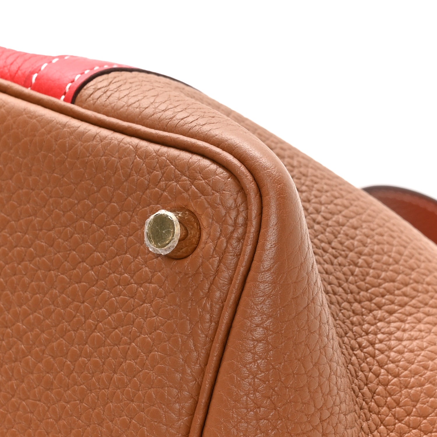 Hermes Taurillon Clemence Casaque Picotin Lock 18 PM Gold Rouge De Coeur 11 of 11