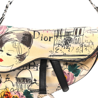Christian Dior Canvas Paris 50s Saddle Bag Multicolor 7 of 9