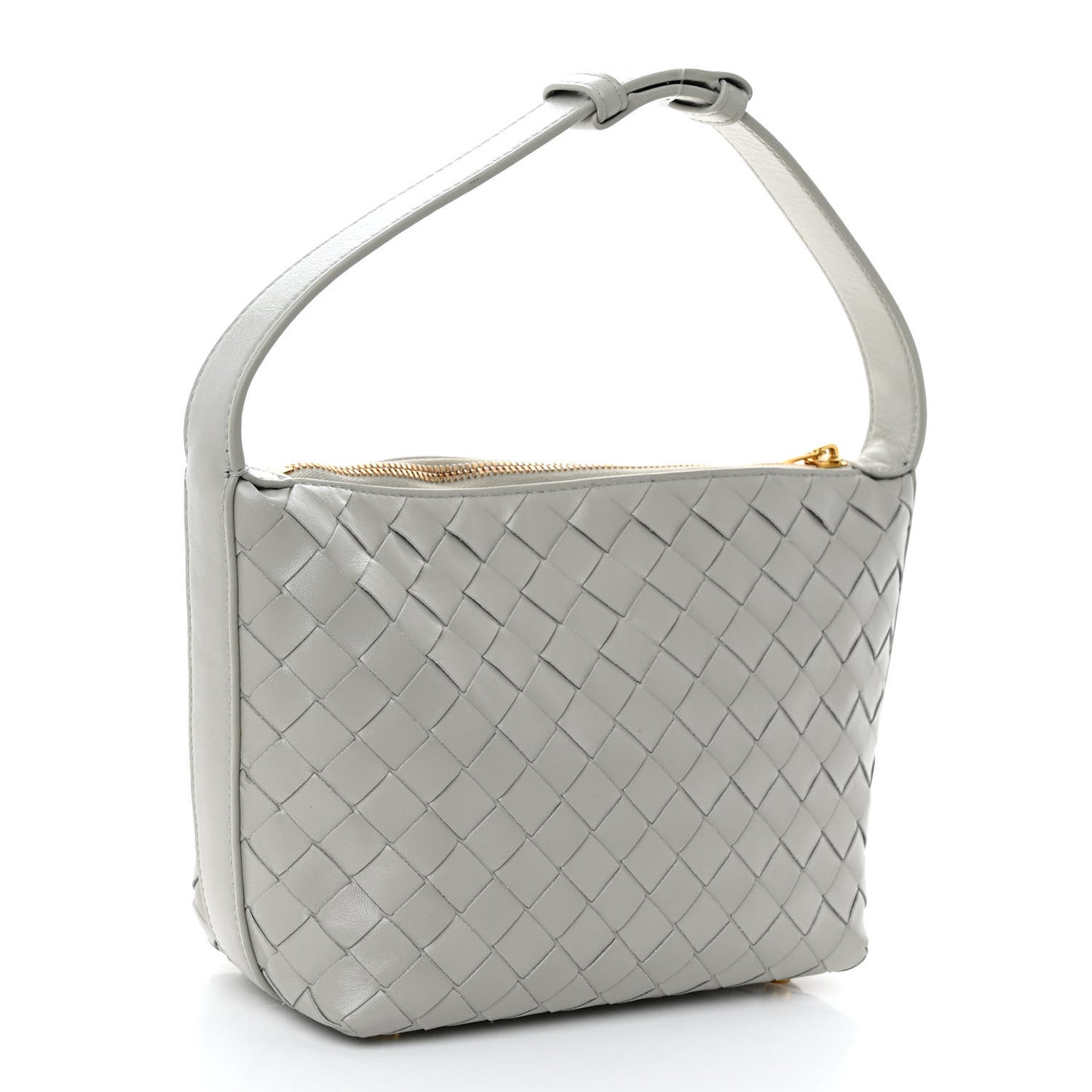 Calfskin Nappa Intrecciato Mini Wallace Agate Grey