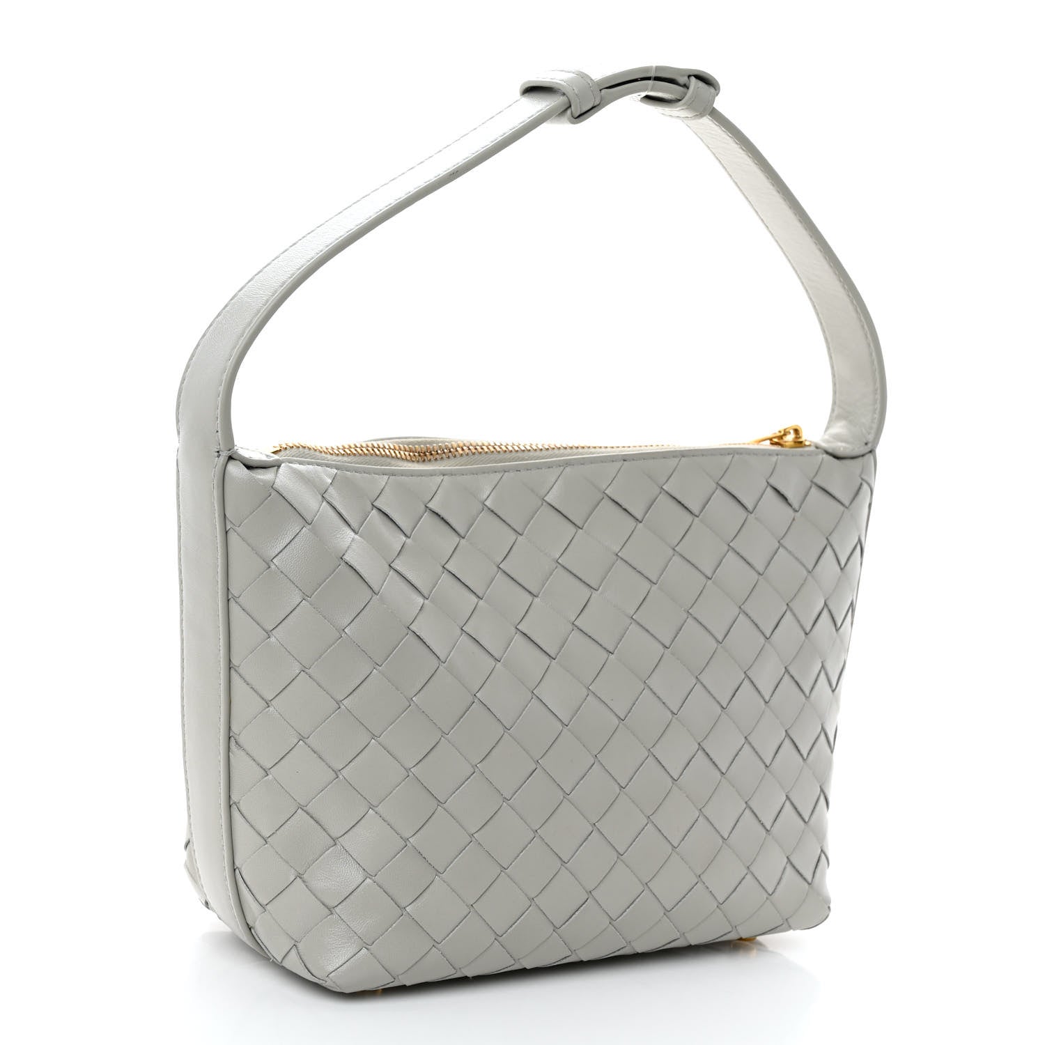 Bottega Veneta Calfskin Nappa Intrecciato Mini Wallace Agate Grey 3 of 9