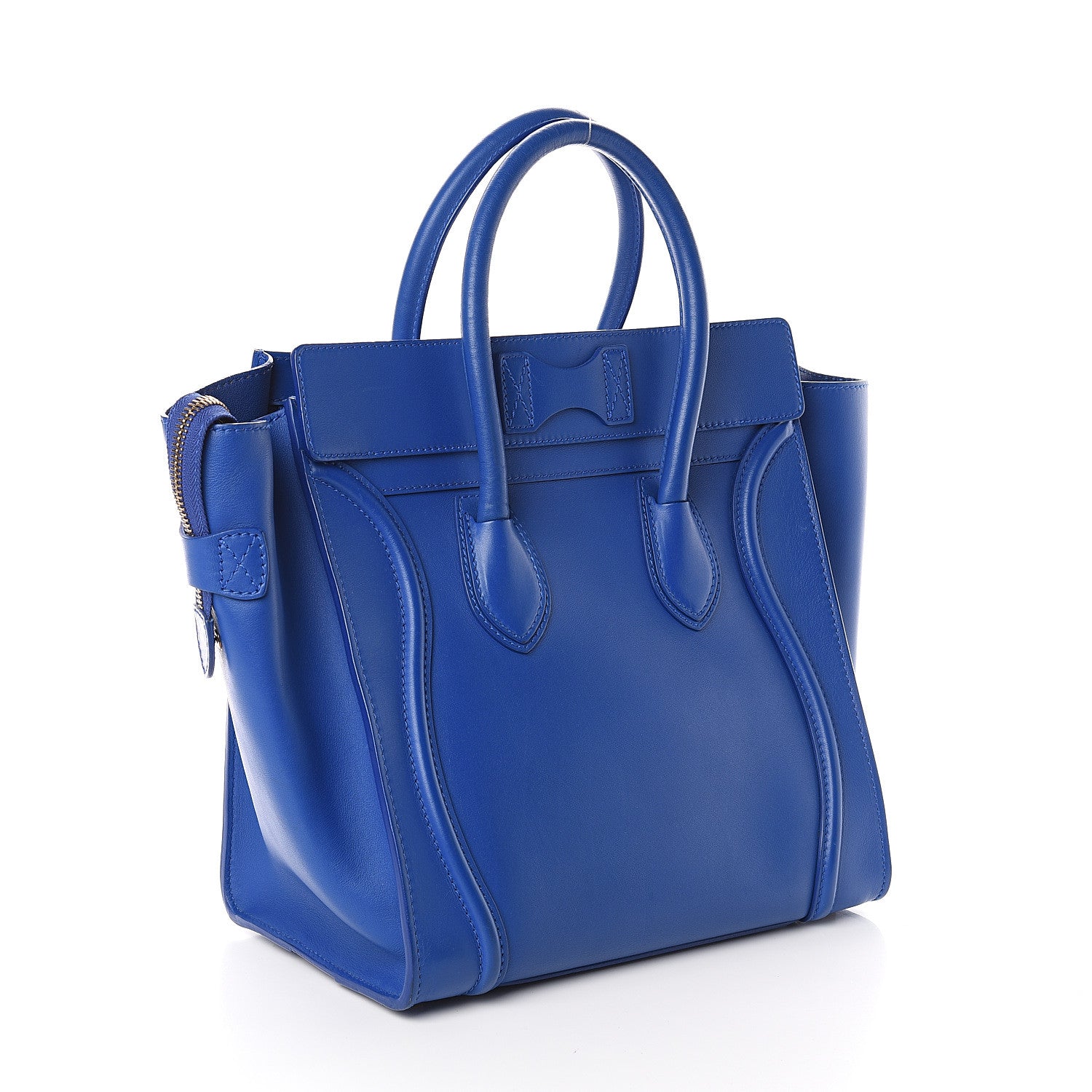 Celine Smooth Calfskin Mini Luggage Royal Blue 2 of 8