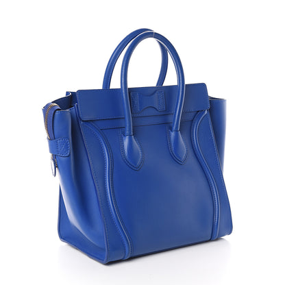 Celine Smooth Calfskin Mini Luggage Royal Blue 2 of 8