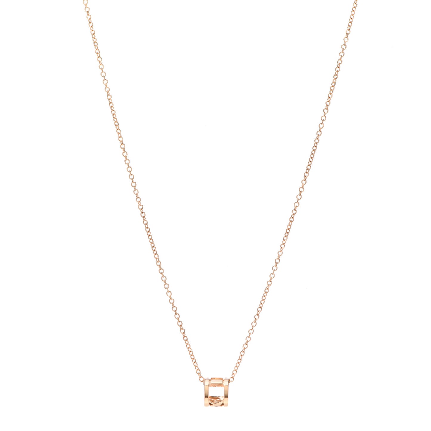 18K Rose Gold Atlas Open Pendant Necklace