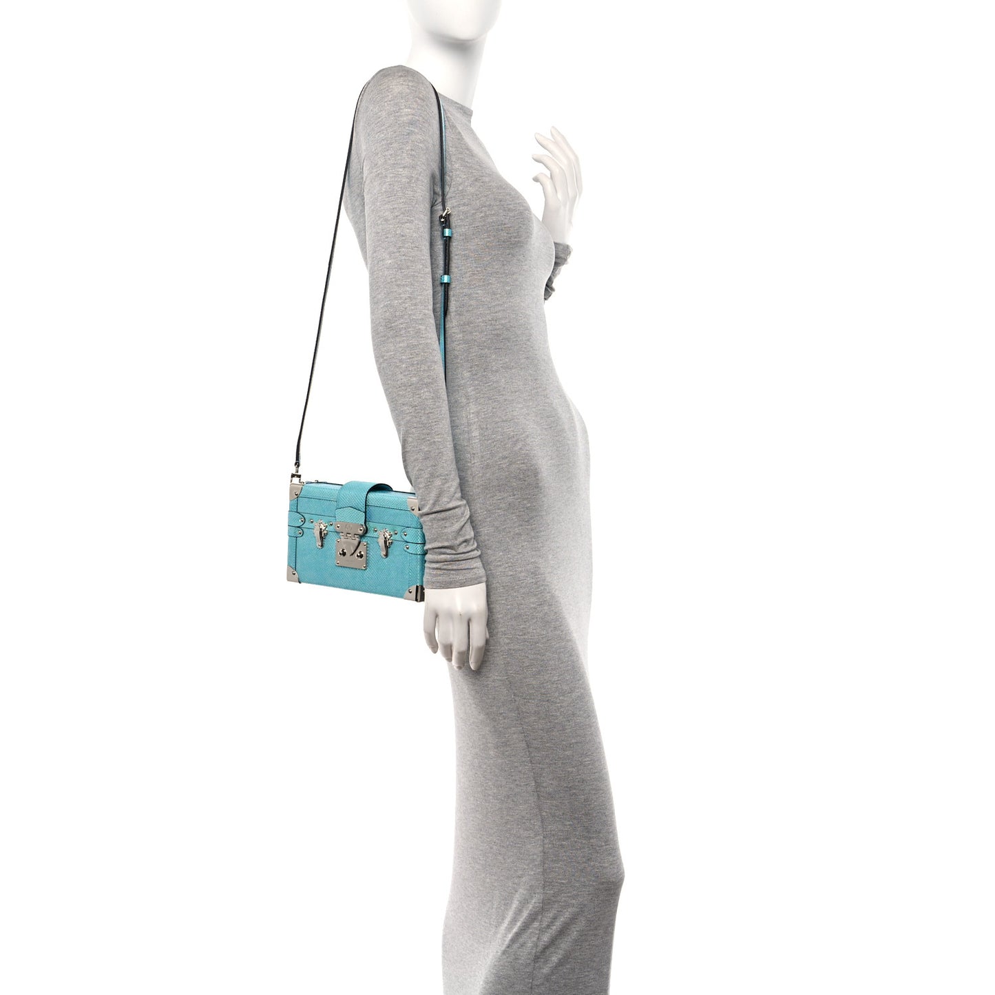 Iridescent Karung Petite Malle Blue Petrol