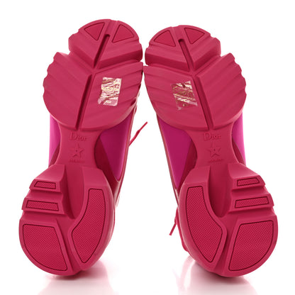 Christian Dior Neoprene Rubber Womens D-Connect Sneakers 37.5 Fuchsia 5 of 9