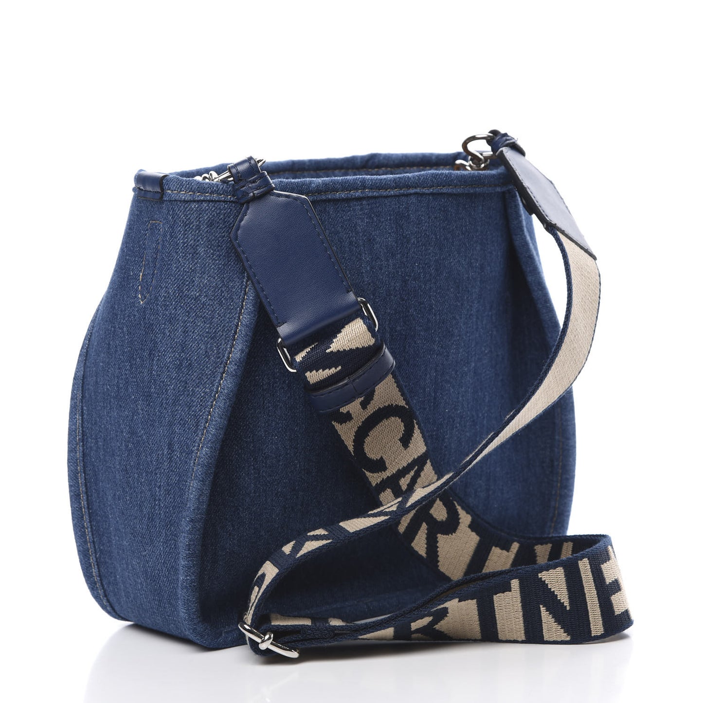 Eco Alter Denim Perforated Logo Mini Crossbody Orion Blue