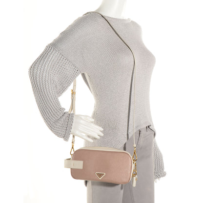 Prada Saffiano Lux Pochette Cammeo Talco 2 of 9