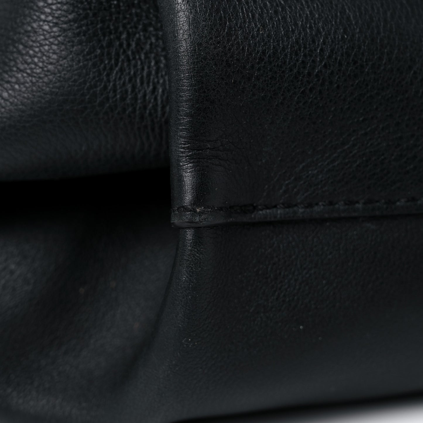 Calfskin Grommet Hobo Black