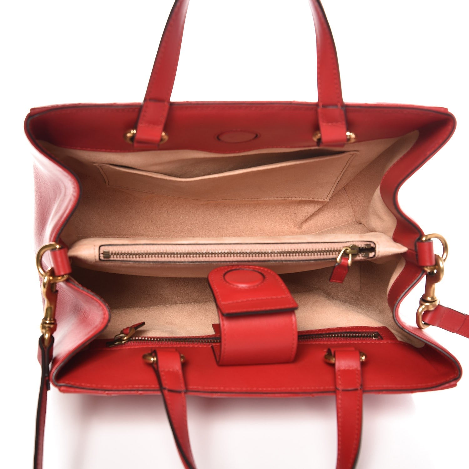 Gucci Calfskin Matelasse Small GG Marmont Tote Hibiscus Red 5 of 7