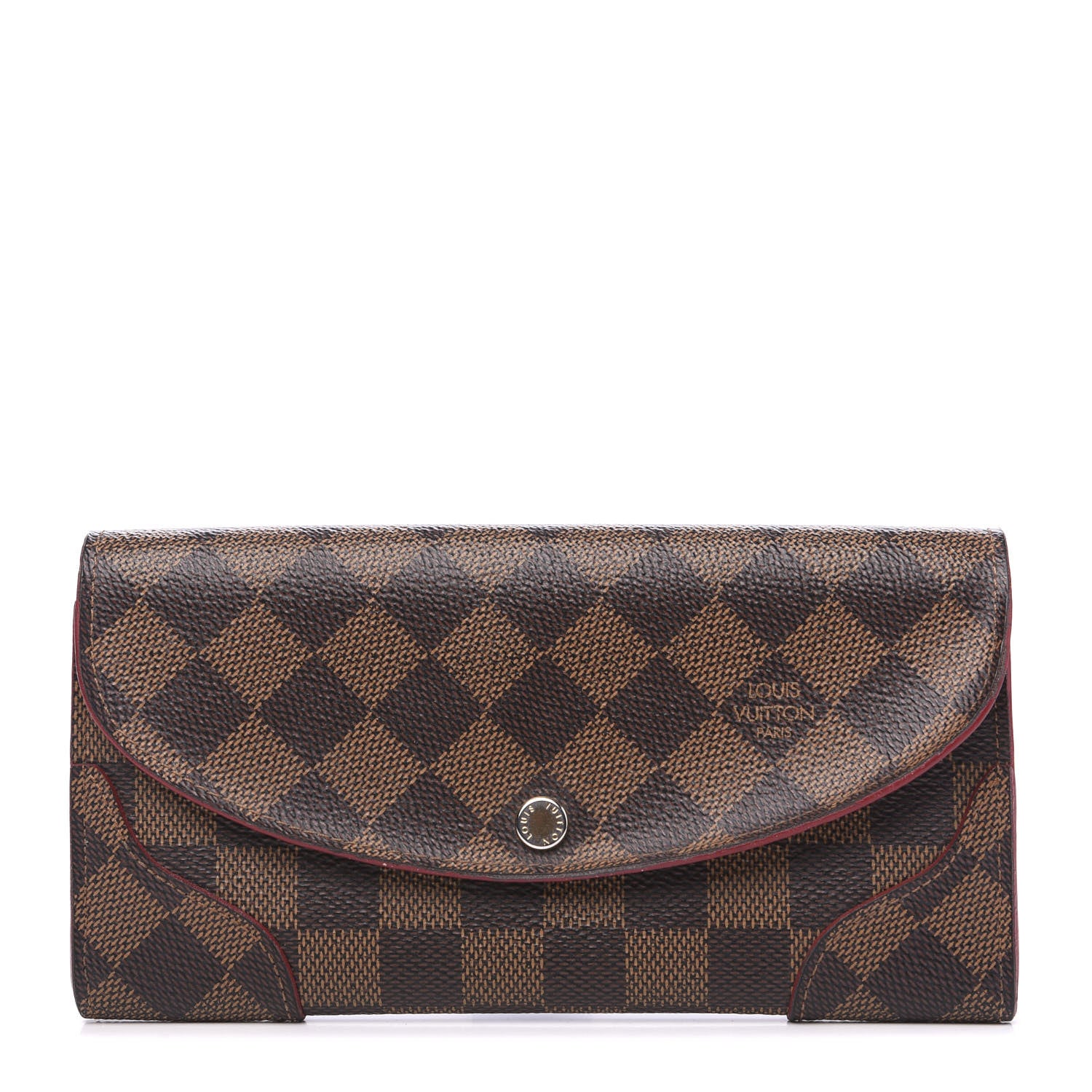 Louis Vuitton Damier Ebene Caissa Wallet Cherry 1 of 8
