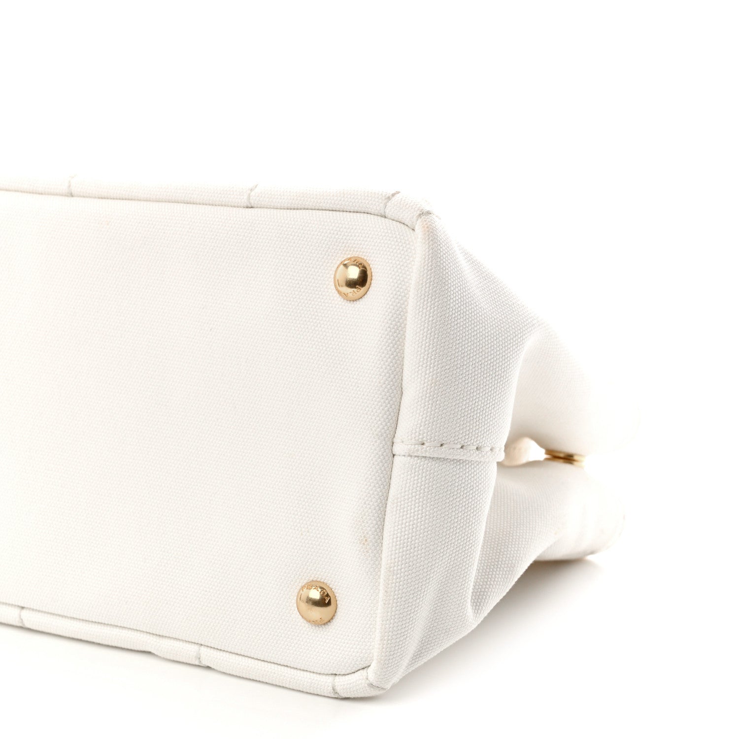 Prada Canapa Small Logo Tote White Blue 10 of 10