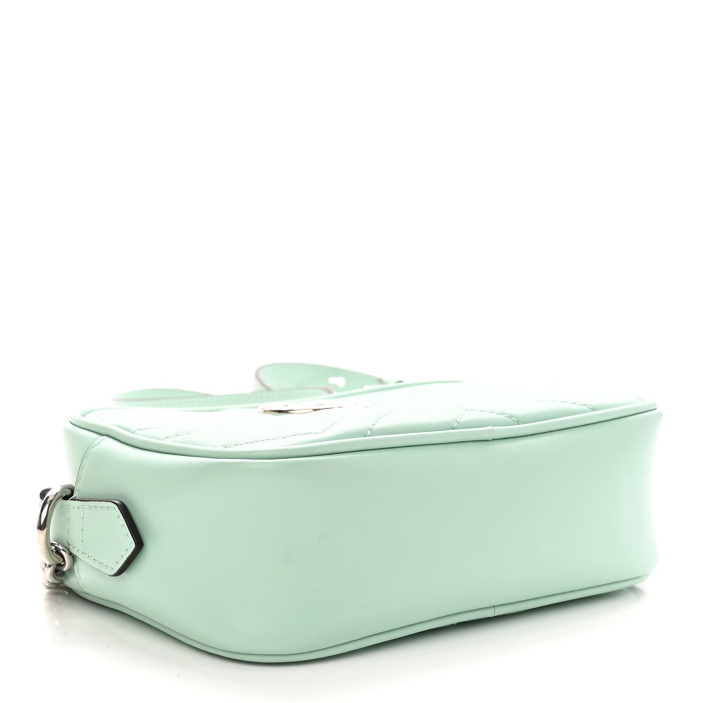 Calfskin Matelasse Mini GG Marmont Chain Shoulder Bag Water Green