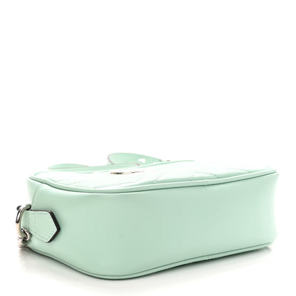 Gucci Calfskin Matelasse Mini GG Marmont Chain Shoulder Bag Water Green 4 of 10