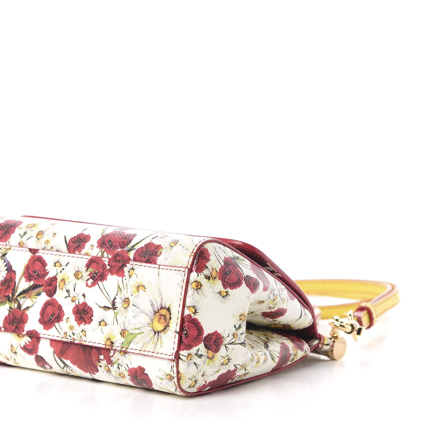 Dolce & Gabbana Dauphine Floral Print Small Miss Sicily Satchel White Multicolor 7 of 9