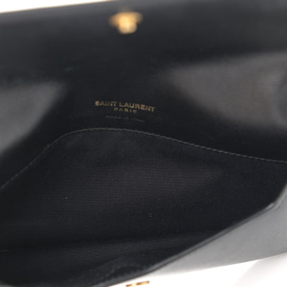 Saint Laurent Calfskin Monogram Cassandre Phone Holder With Strap Black 5 of 9