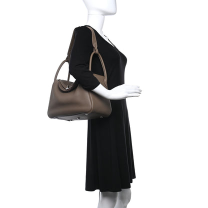Hermes Taurillon Clemence Lindy 30 Etoupe 2 of 10