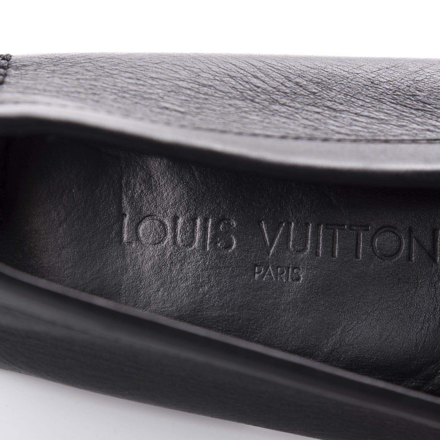 Louis Vuitton Calfskin Racetrack Moccasin Loafers 10.5 Black 9 of 16