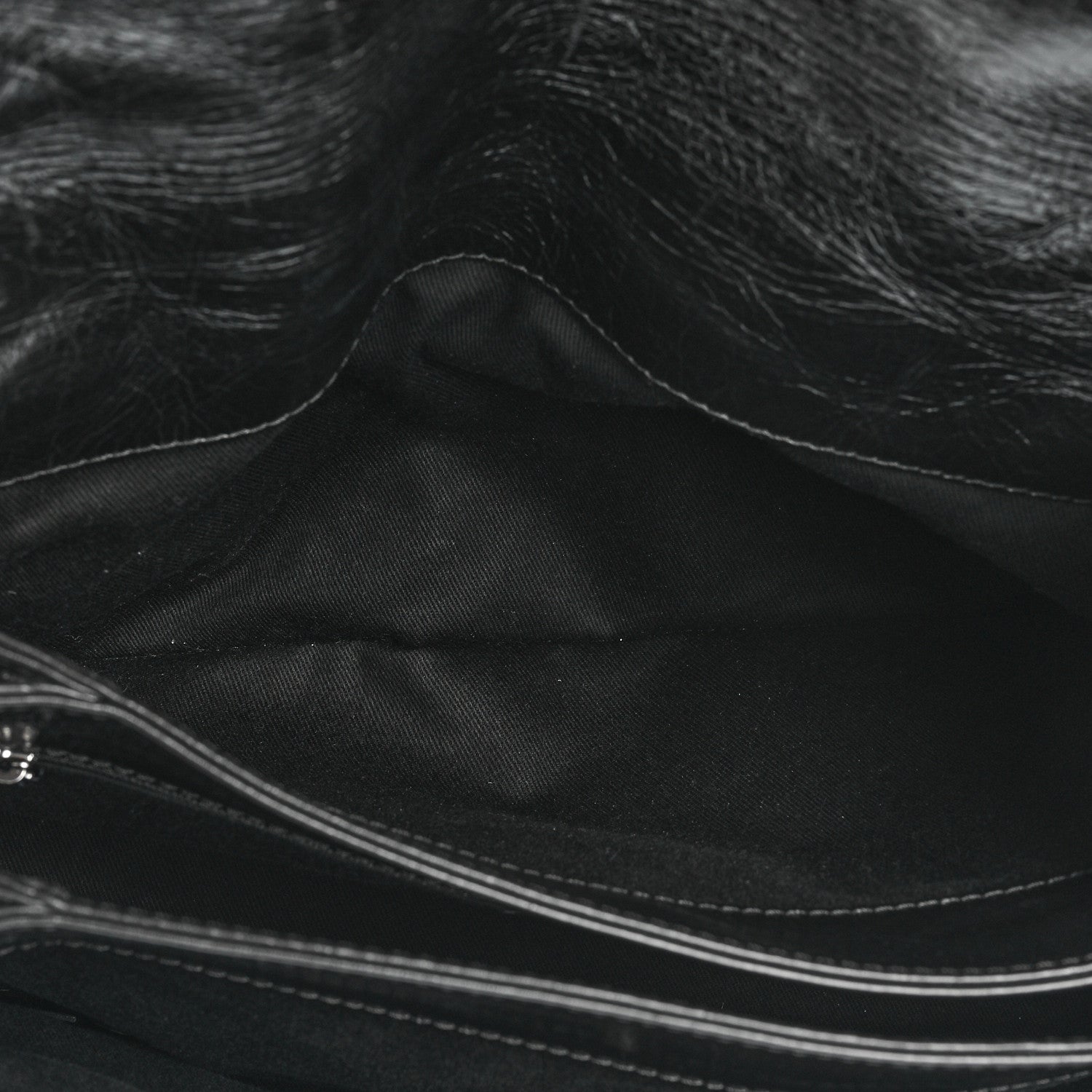Chanel Glazed Calfskin Quilted Large Lady Pearly Flap Black 7 of 14
