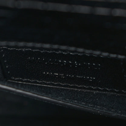 Saint Laurent Calfskin Crocodile Embossed Medium Monogram Sunset Black 7 of 9