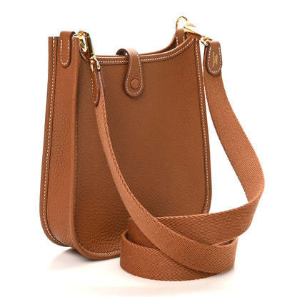 Hermes Taurillon Clemence Evelyne TPM Gold 3 of 11