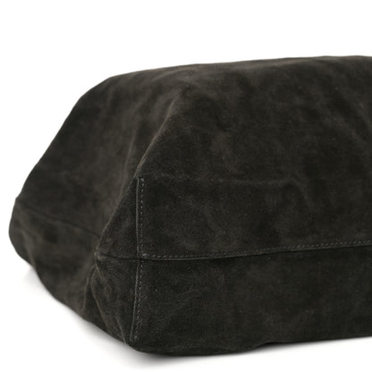 The Row Suede Bindle Bag Black 8 of 9