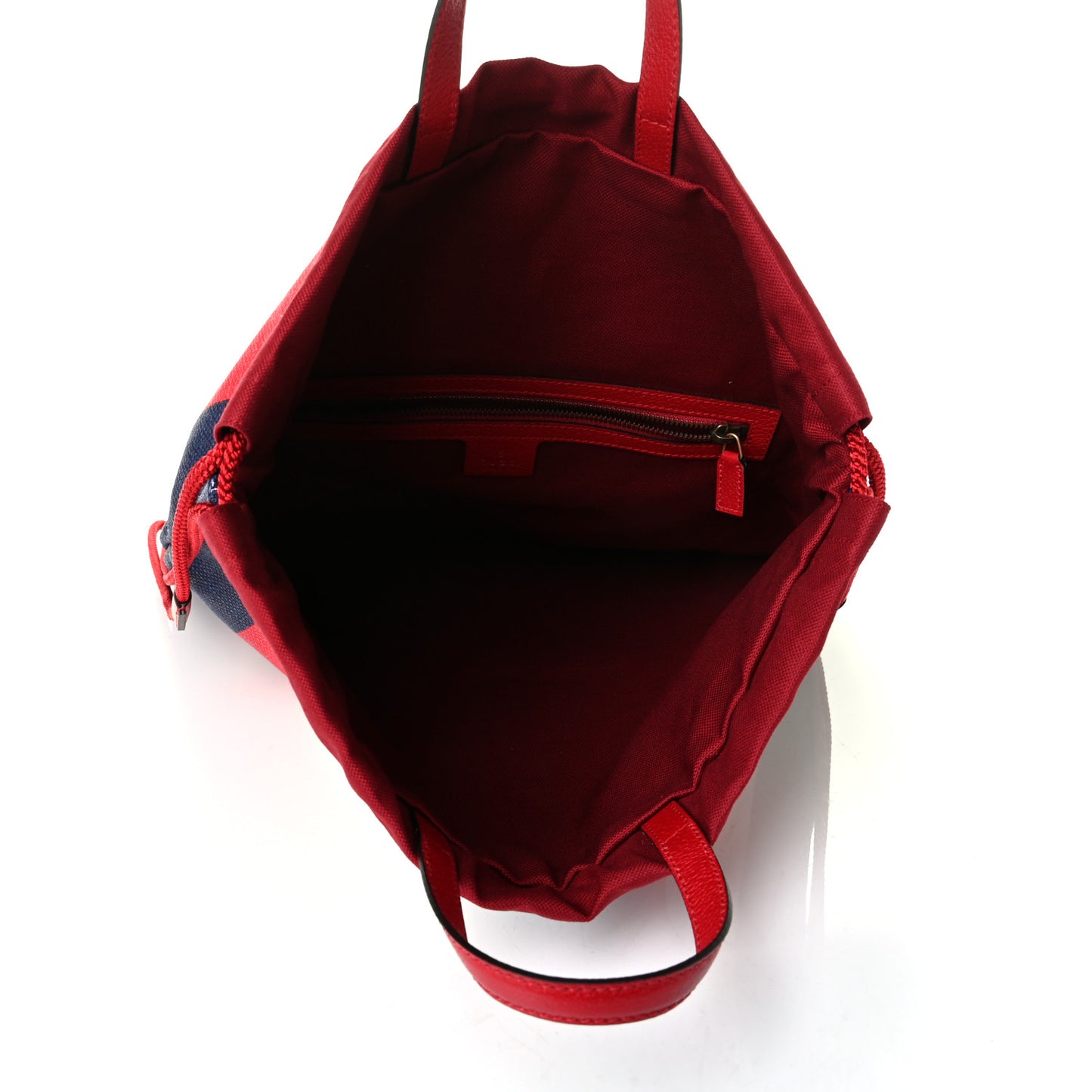Canvas Logo Sylvie Stripe Drawstring Backpack Red