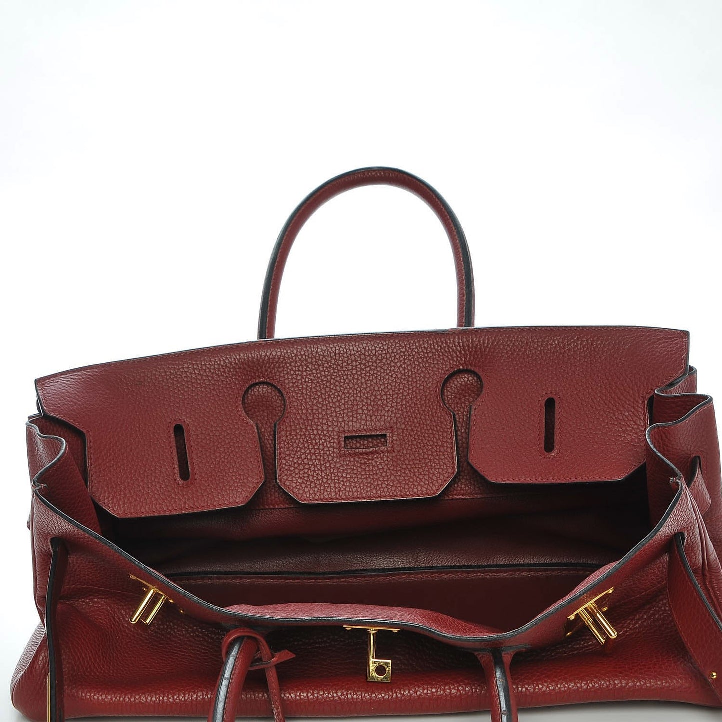 Taurillon Clemence JPG Birkin 42 Rouge H