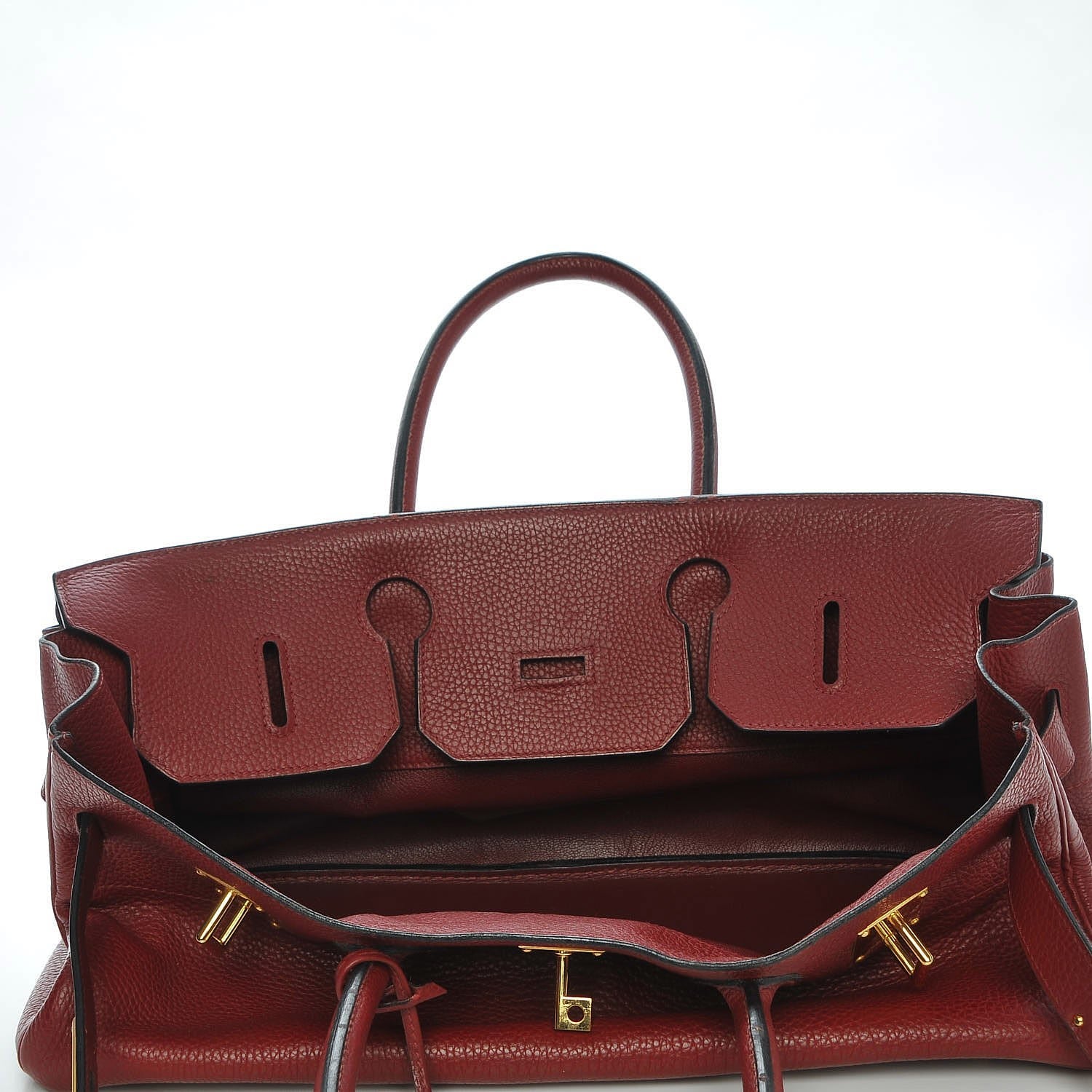 Hermes Taurillon Clemence JPG Birkin 42 Rouge H 7 of 33