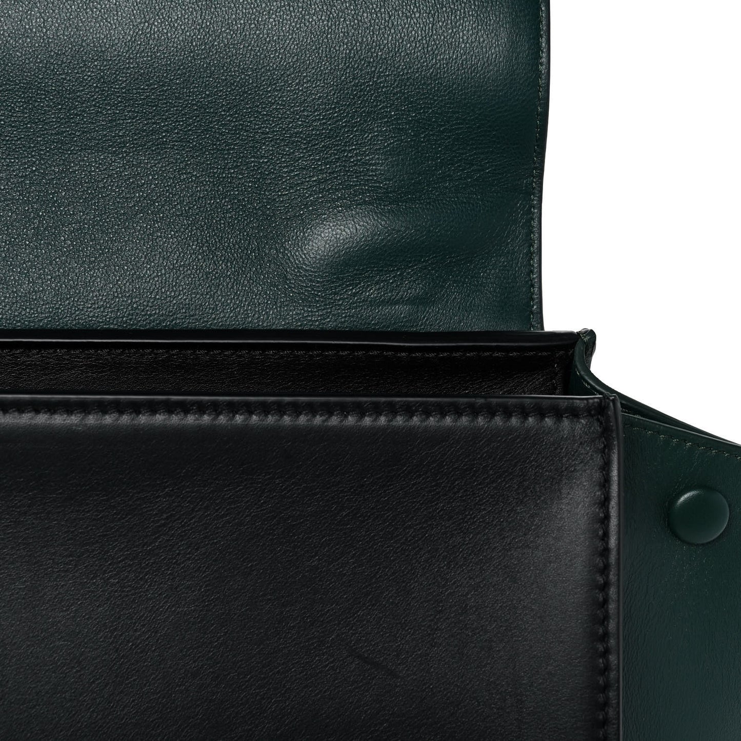 Smooth Calfskin Medium Trapeze Bottle Green
