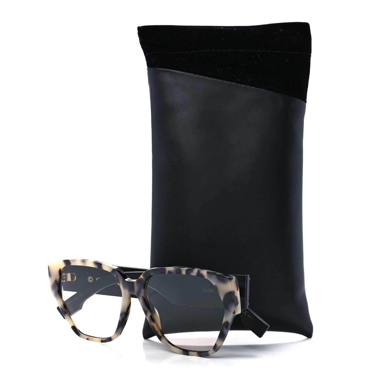Acetate Square DiorID1 Sunglasses White Tortoise