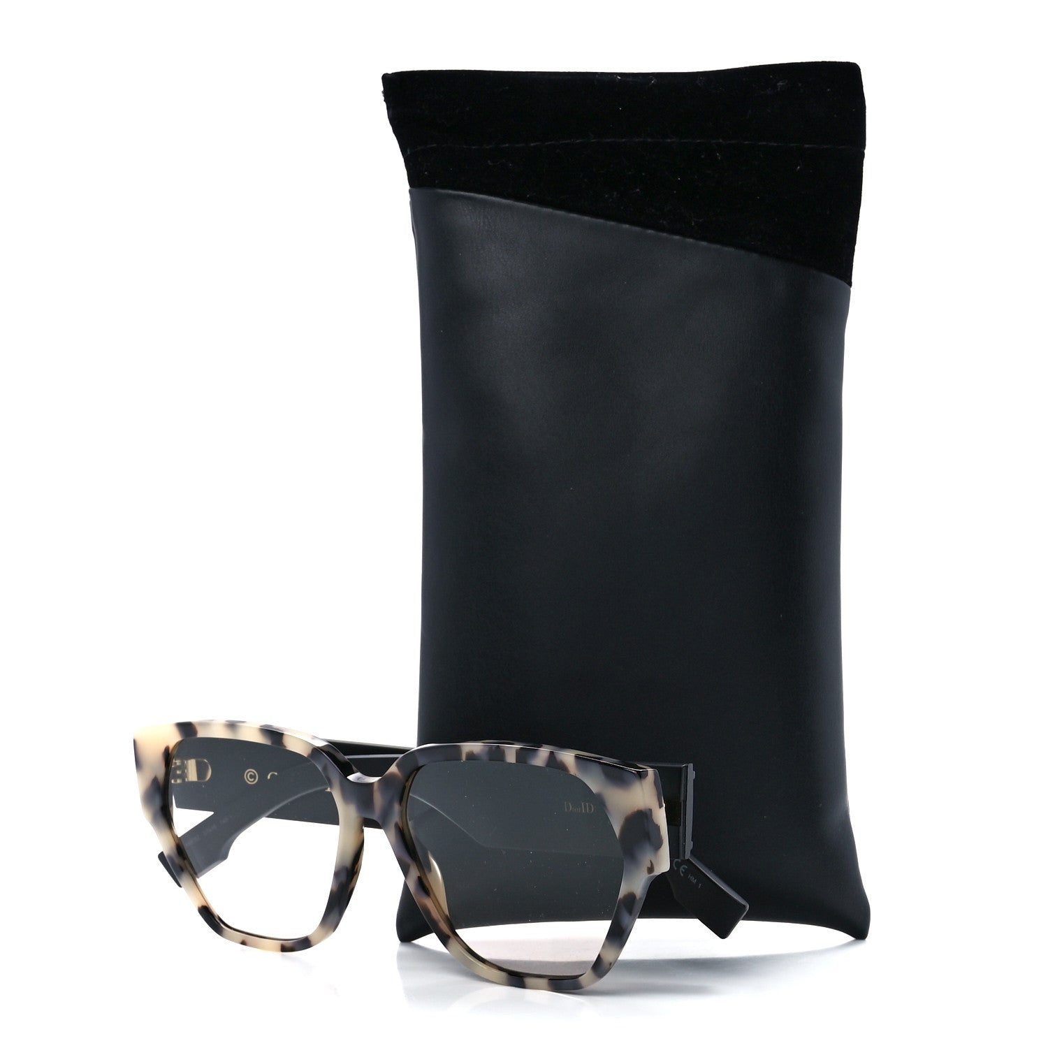 Christian Dior Acetate Square DiorID1 Sunglasses White Tortoise 9 of 9