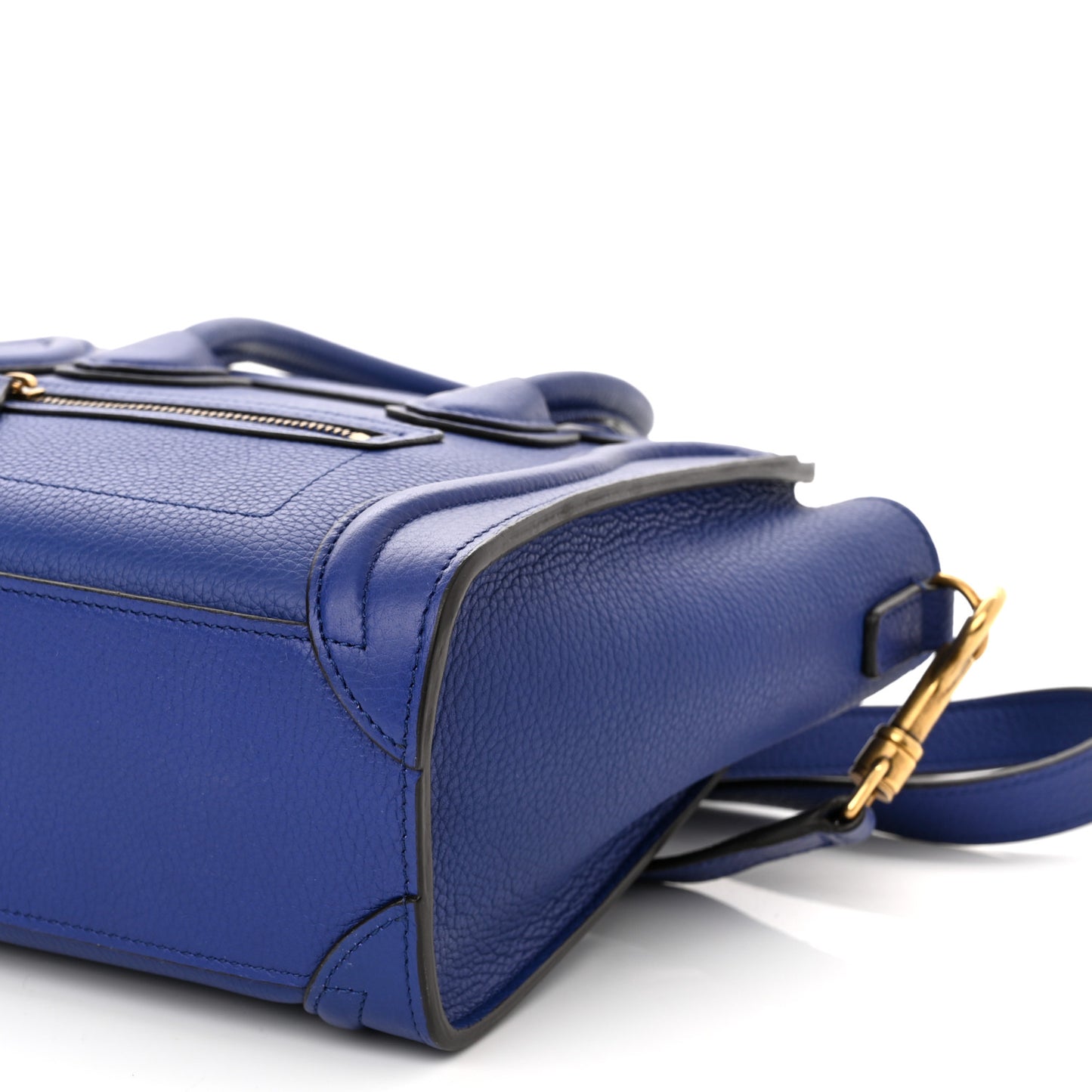 Drummed Calfskin Nano Luggage Indigo