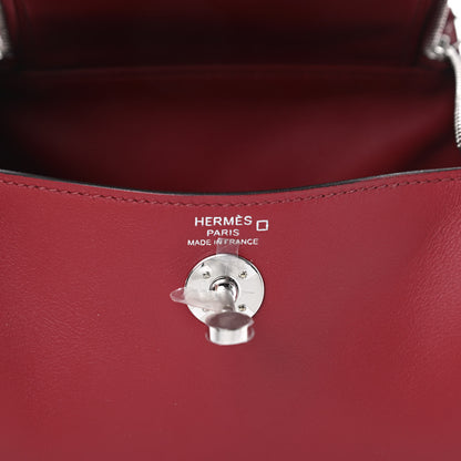Hermes Matte Alligator Swift Mini Touch Lindy 20 Rouge Grenat Bourgogne 6 of 11
