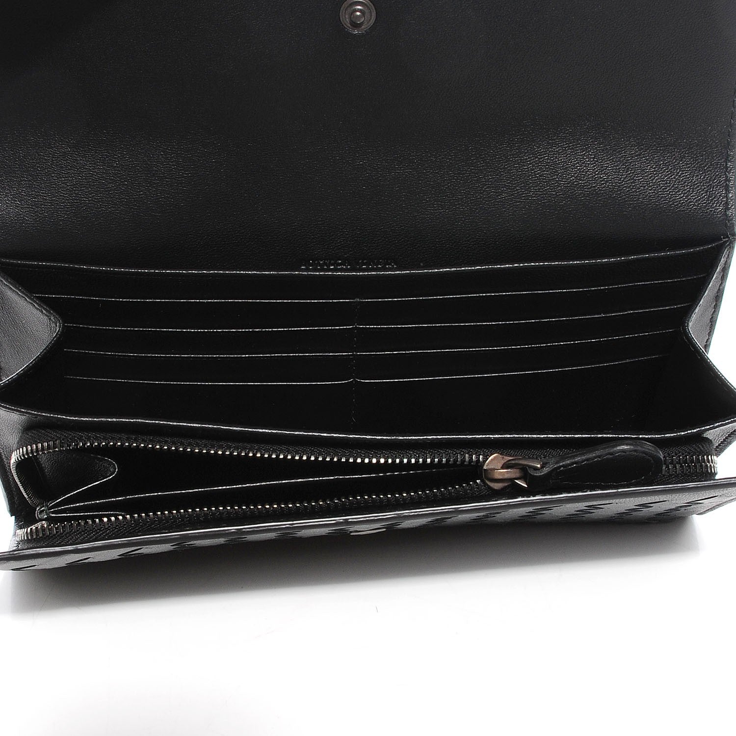 Bottega Veneta Nappa Intrecciato Continental Flap Wallet Nero Black 9 of 9