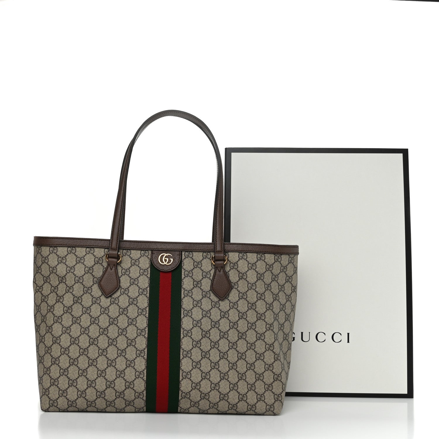 Gucci GG Supreme Monogram Medium Ophidia Shopping Tote Brown 11 of 11