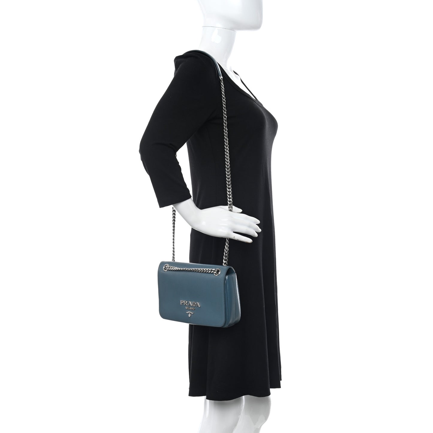 Saffiano Soft Calfskin Chain Crossbody Bag Ottanio