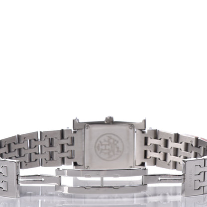 Hermes Stainless Steel 21mm Heure H Hour Quartz Watch Black 6 of 9