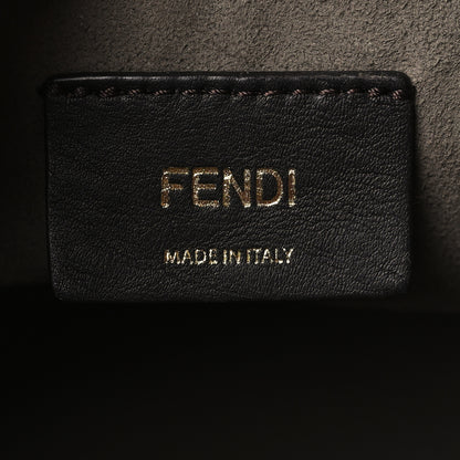 Fendi Vitello Century F is Fendi Eyebrow Monster Eyes Embossed Mini Mon Tresor Bucket Bag Black 5 of 8