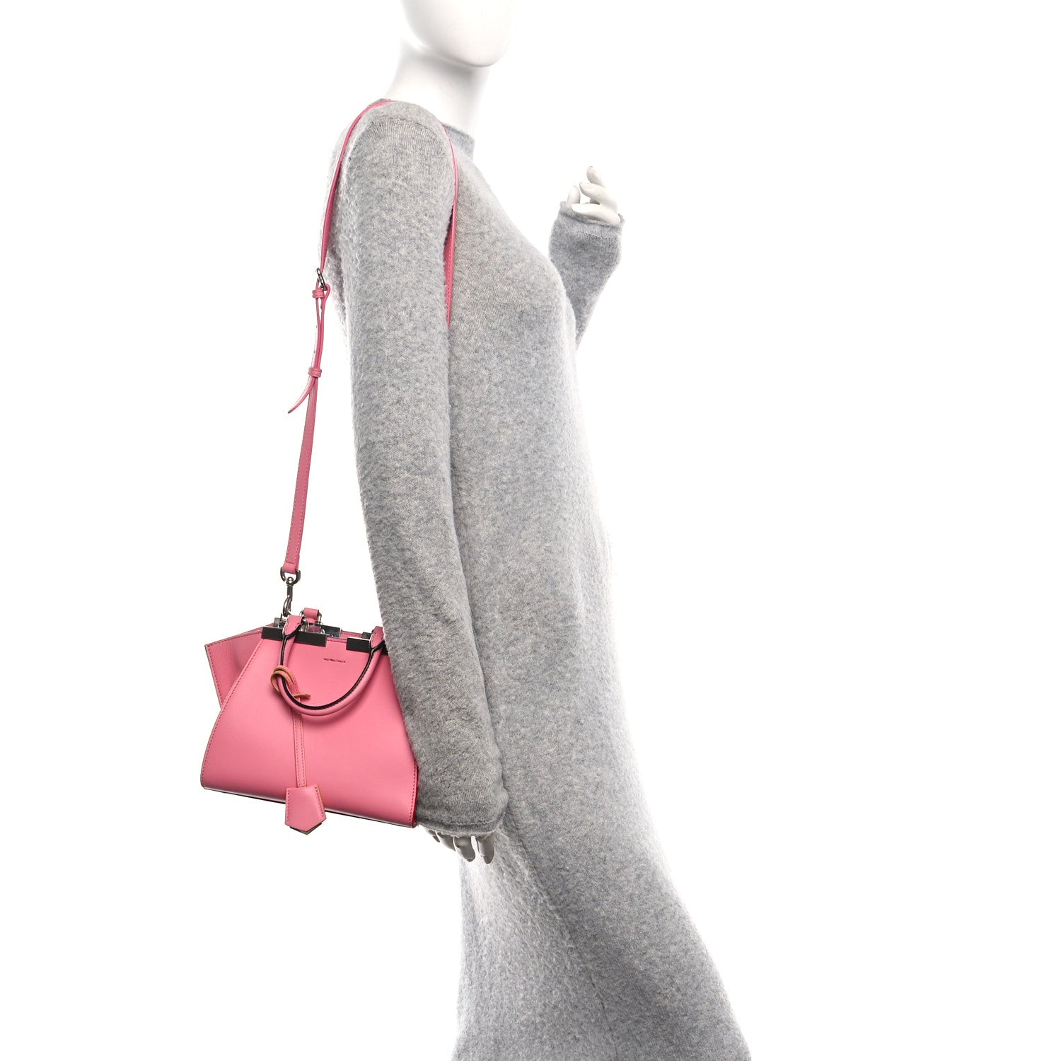 Fendi Vitello Dolce Mini 3jours Tote Pink 2 of 13