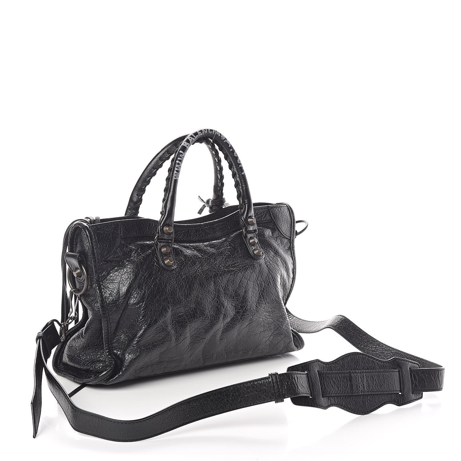 Balenciaga Agneau Classic Hardware Graffiti Handles S City Black 3 of 10