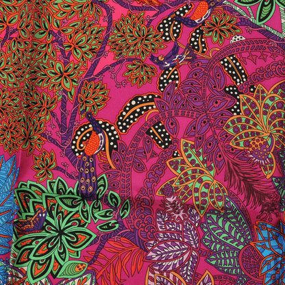 Hermes Silk Maitres de la Foret Scarf 90 Rose Indien Vert Bleu 4 of 6