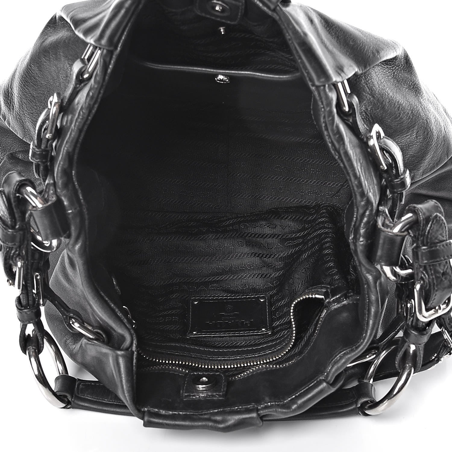 Prada Soft Calfskin Tote Black 5 of 13