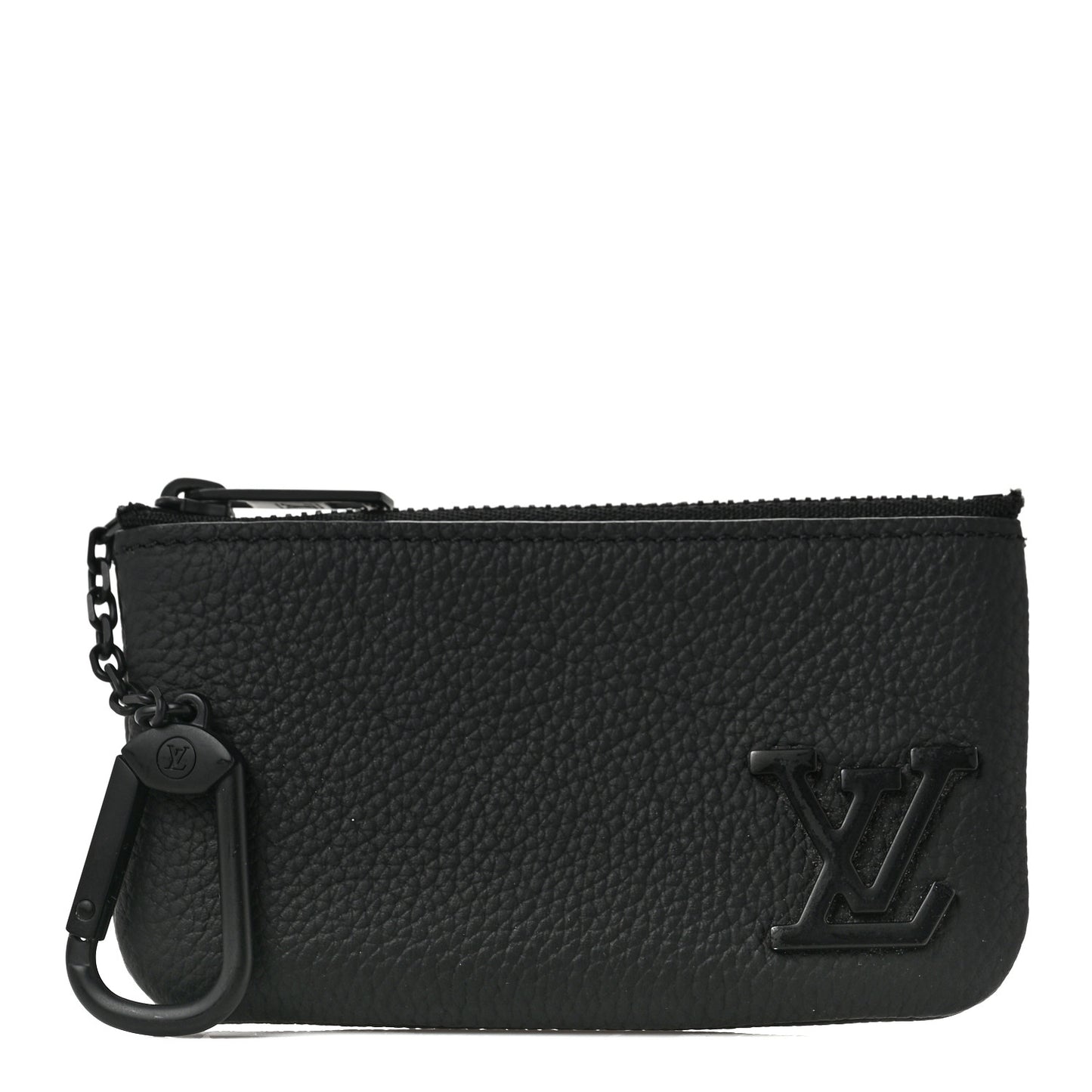 Grained Calfskin Aerogram Key Pouch Black