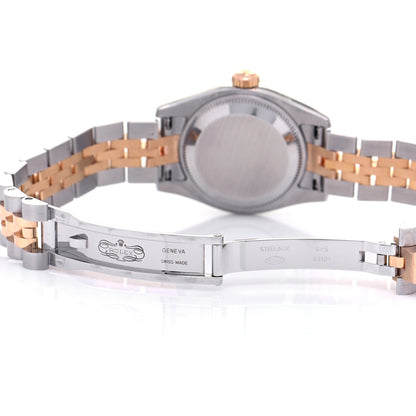 Rolex Stainless Steel 18K Everose Gold Diamond 26mm Oyster Perpetual Datejust Watch Pink Jubilee 179171 5 of 9