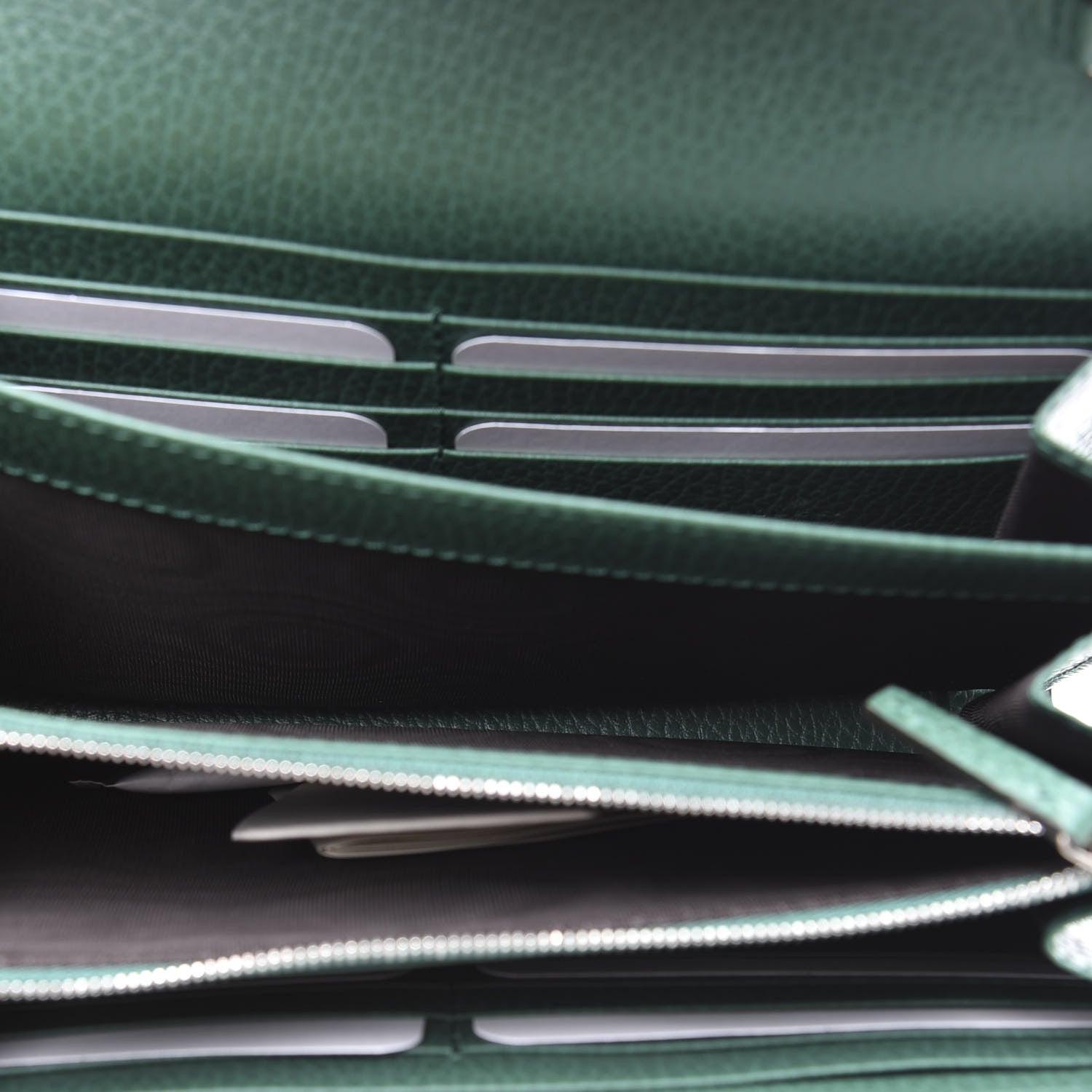 Gucci Calfskin Mini Dionysus Chain Wallet Emerald 4 of 11
