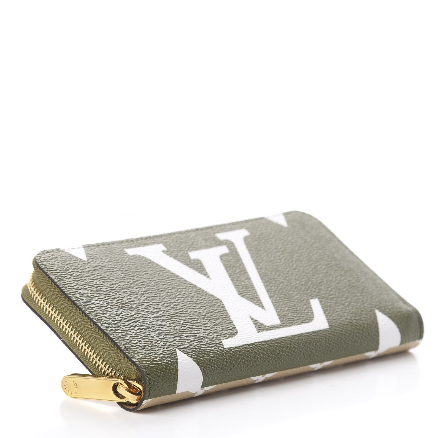 Louis Vuitton Monogram Giant Zippy Wallet Kaki White 3 of 5