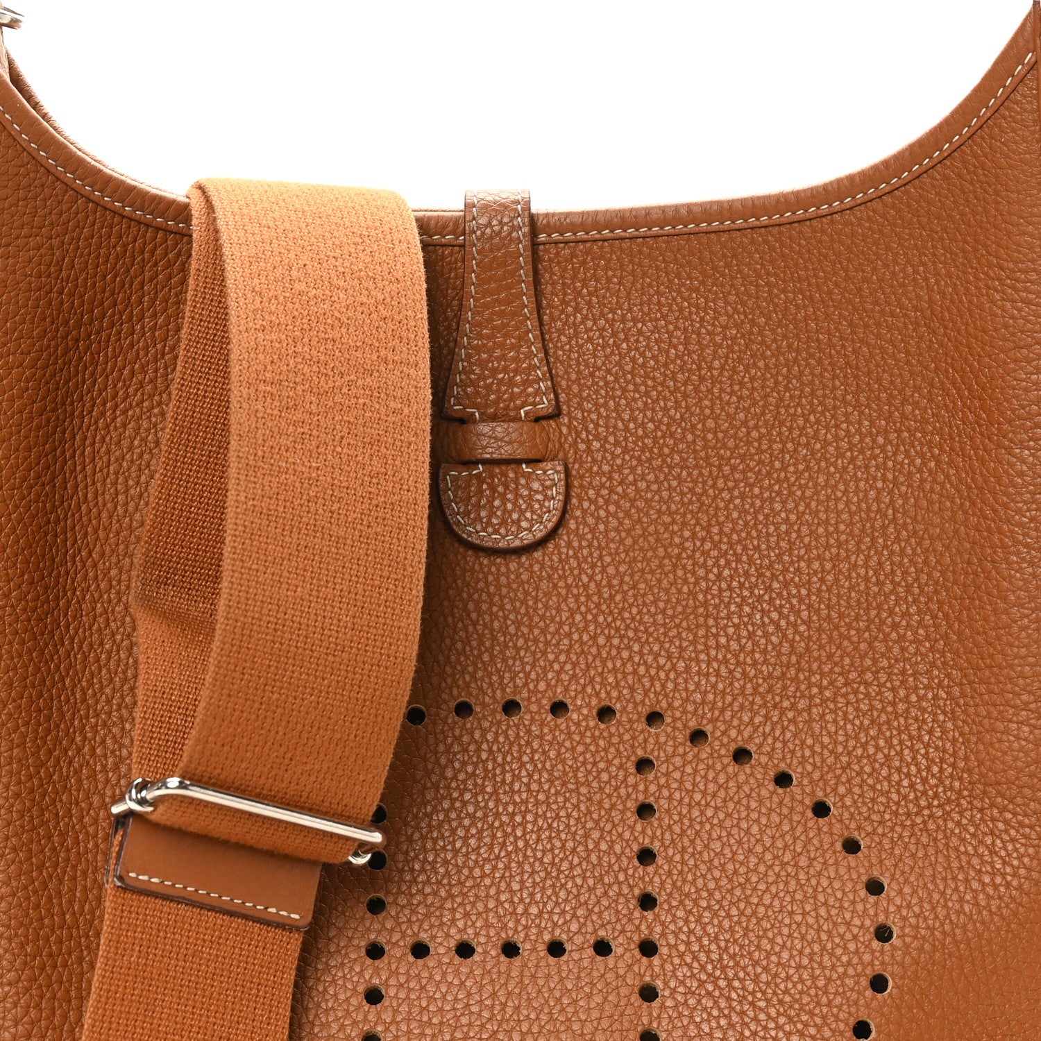 Hermes Taurillon Clemence Evelyne III PM Gold 8 of 10