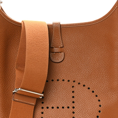 Hermes Taurillon Clemence Evelyne III PM Gold 8 of 10